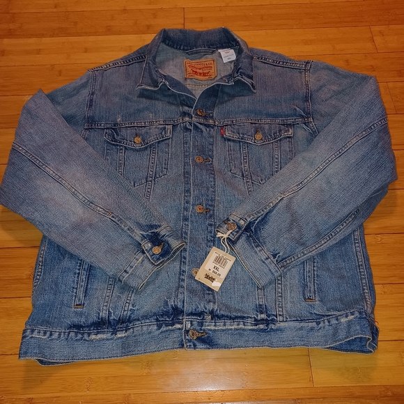 Levi's 90s vintage style trucker distressed relaxed fit jacket - Picture 3 of 8